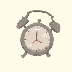 Illustration of an Watercolor Painting alarm clock