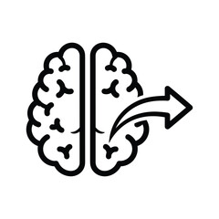 Brain drain icon isolated on, representing intellectual capital