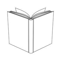 Open book with blank pages isolated on for your content