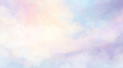 A soft, pastel-hued sky with wispy clouds, creating a serene and dreamy atmosphere.