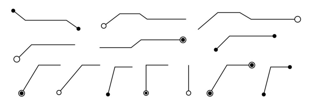 Callouts titles set. Digital callouts . Line callout label set.