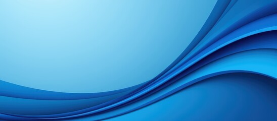 Obraz premium Vibrant blue abstract curves creating a flowing design.