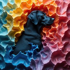 minimal geometric collection with labrador, highrise, tissue, togetherness, coloured, pupil, difficulty