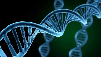 A closeup of a dna double helix structure, representing genetics, biology, and the building blocks of life - Powered by Adobe