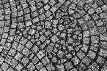 Ancient Islamic Tile Design in Black and White.