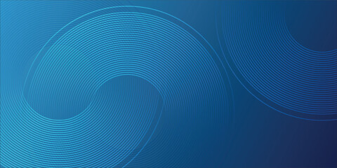 Blue Abstract Circular Lines: Modern Tech Background For Design, Abstract Art, And Digital Presentations