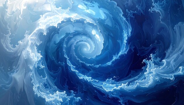 Digital art featuring a swirling, textured pattern of water