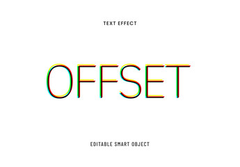 Offset Color Text Effect