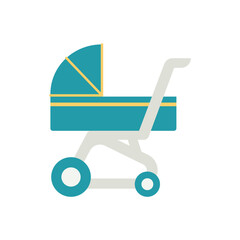 Colorful icon for baby stroller