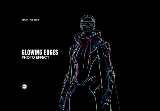 Glowing Edges Photo Effect
