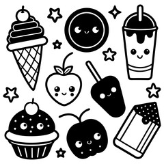 “Spooky Graveyard Scene Cartoon Tombstones and Cemetery Gate Vector Illustration”