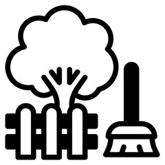 Backyard Cleaning Icon