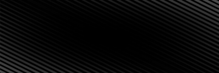 Black oblique straight line background. Masculine dark linear abstract wallpaper. Elegant luxury striped gradient texture. Grey diagonal lines backdrop for flyer, banner, poster, presentation