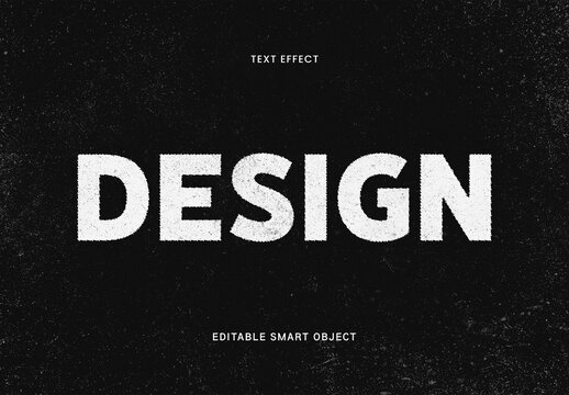 Grunge Print Text Effect