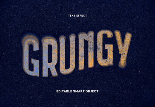 Grunge Spray Print Text Effect