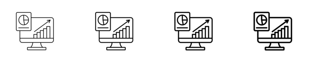 Data Analysis  Icon Set Different Style Collection