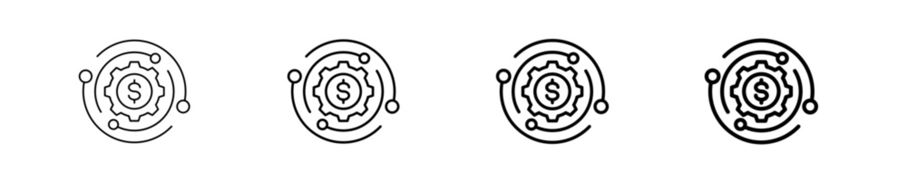 Business Unit  Icon Set Different Style Collection