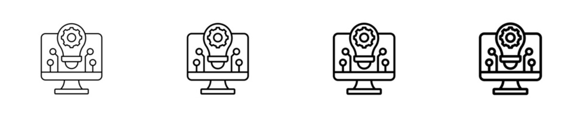 Fototapeta premium Digital Shift Icon Set Different Style Collection
