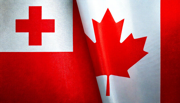 カナダの国旗とトンガの国旗(canada flag & Tonga flag.)
