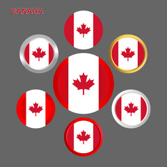 Flag of Canada, Canada national flag. Vector illustration