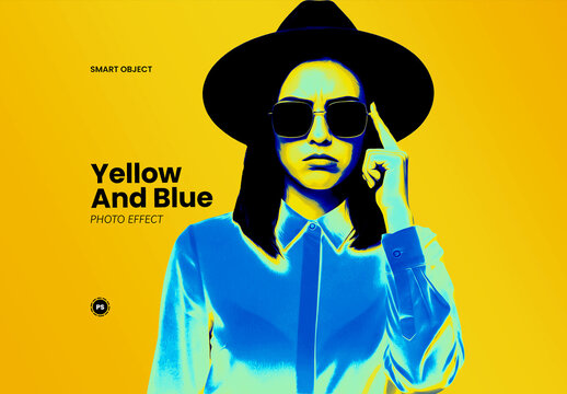 Yellow And Blue Solarized Photo Effect