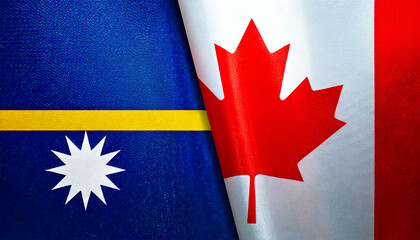 カナダの国旗とナウルの国旗(canada flag & Nauru flag.)
