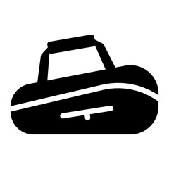 padel bag glyph icon for gear, racket storage, match