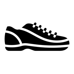 sport shoes glyph icon for padel movement, court match