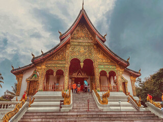 Naklejka premium Historic Buddhist temple in Luang Prabang, Laos