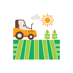 Fototapeta premium Colorful icon for green agriculture