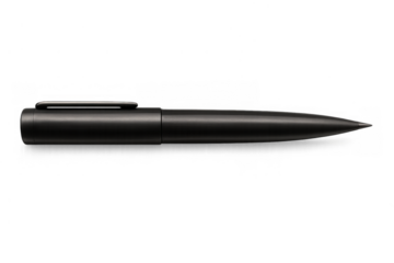 Black matte ballpoint pen for use in offices, schools, and daily tasks, offering a smooth writing experience. Transparent background