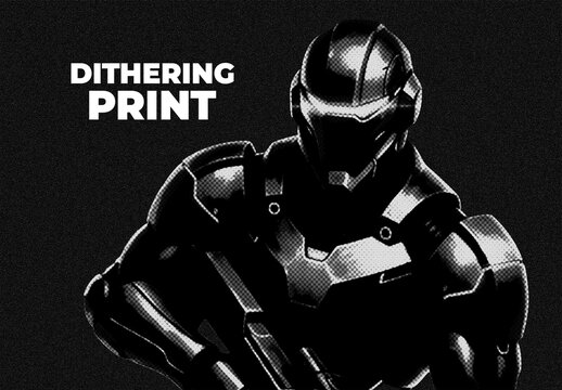 Dithering Print Photo Effect