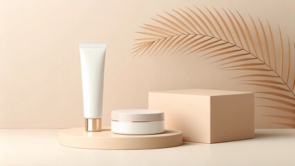 Modern podium platform crafted for clean elegant 3D product display providing refined minimal environment ideal for premium branding and showcase presentations