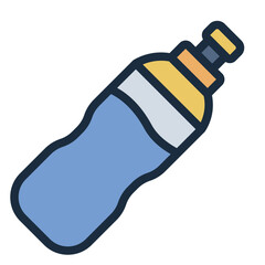 water bottle filled line icon for padel hydration and training