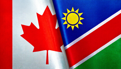 カナダの国旗とナミビアの国旗(canada flag & Namibia flag.)
