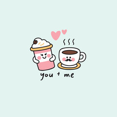 Couple love doodle vector set 