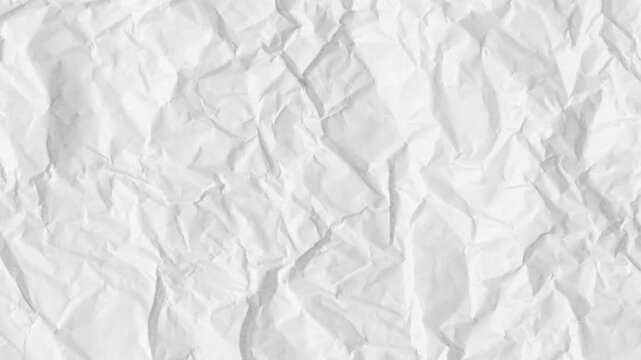 Hand-drawn Film Grain Loop with Light Paper Texture Background, Grunge Texture Overlay,
White crumpled paper stop motion background texture. Crumpled Paper Stop Motion,A seamless loop animation