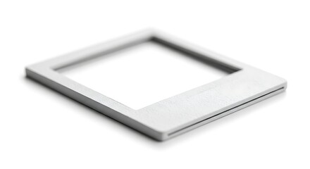 Empty Vintage Slide Frame on White Background Retro Photography Concept