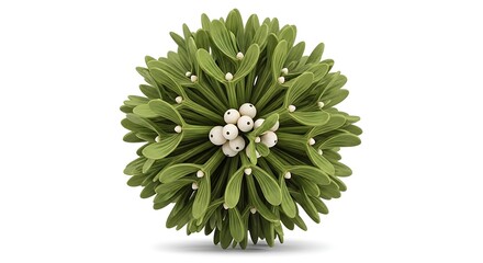 Traditional Mistletoe Ball Decoration for Festive Holiday Christmas Celebrations