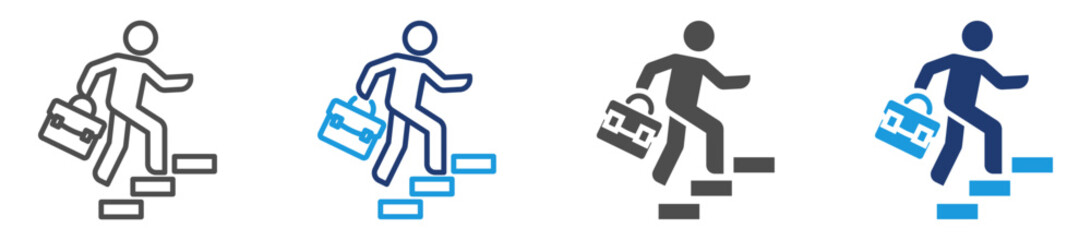 career icon sheet with multiple style