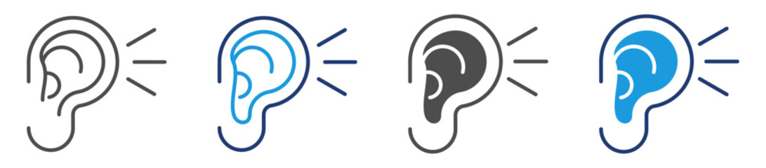 listen icon sheet with multiple style