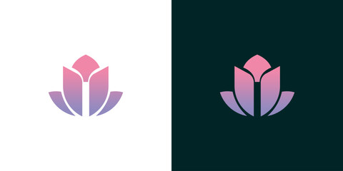 Elegant Lotus Flower Logo A Symbol of Purity and Grace for Various Applications