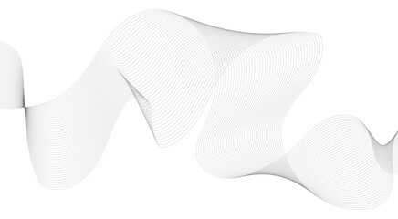 Abstract wave element for design. Digital frequency track equalizer. Stylized line art background. Vector illustration. Wave with lines created using blend tool.