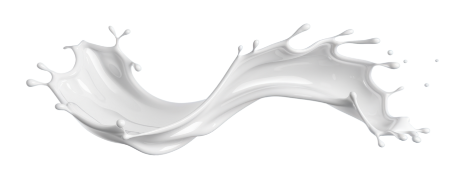 milk splash isolated on white background.