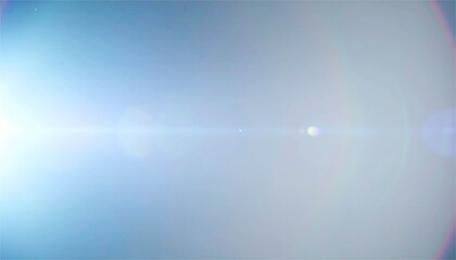 Fototapeta premium Bright Anamorphic Lens Flare Effect Overlay on Blue Background