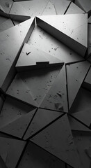 Abstract geometric concrete shattered surface background design