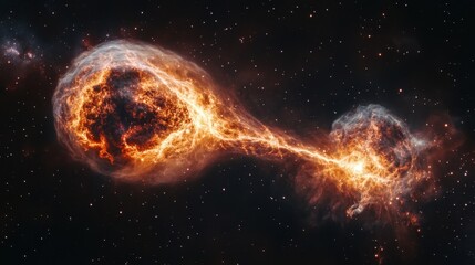 Vivid cosmic explosion showcasing the beauty of the universe.
