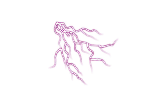 Stylized vibrant purple lightning bolt flash, dynamic electric energy discharge abstract concept