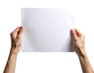  Dynamic Hands Displaying A4 Paper with Creative Mockup Potential