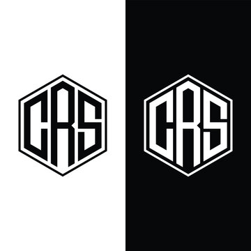 Creative Letter CRS Hexagon Monogram logo Stock Illustrations, Vectors and Clipart.